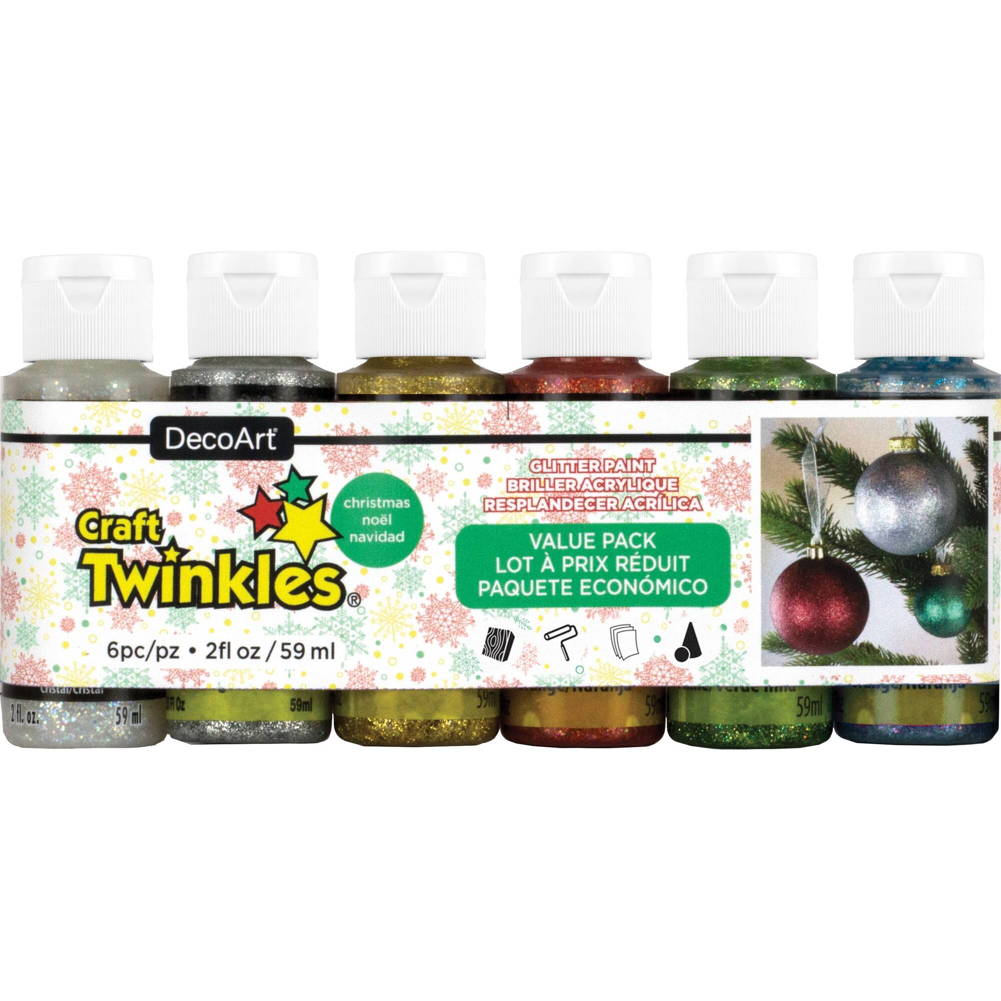 DecoArt® Craft Twinkles® Christmas Glitter Paint Value Pack